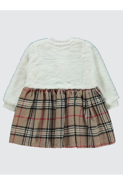 Civil Baby Plyšové šaty s výšivkou kočky 9-18 měsíců - béžové 18-24 měsíců