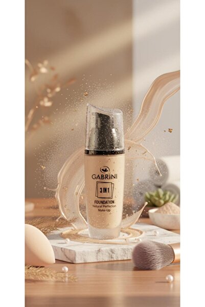 Gabrini 3 In 1 Foundation Natural Perfection Make Up 01