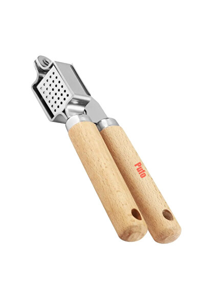 PUFO garlic press with wooden handle, 20 cm