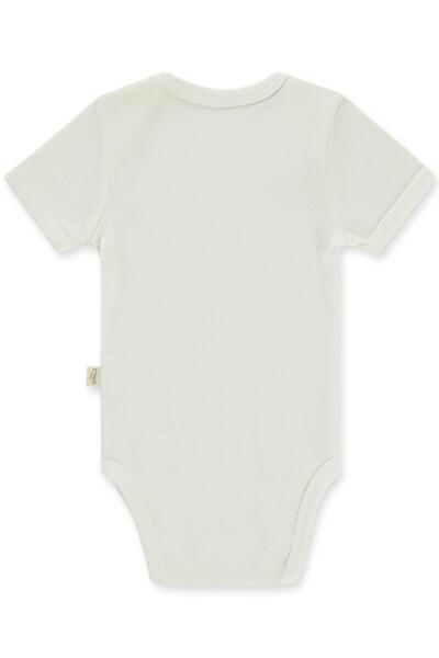 Civil Baby Plain Short Sleeve 1-3 Years Old Snap Fastener Bodysuit - White 18-24 Months