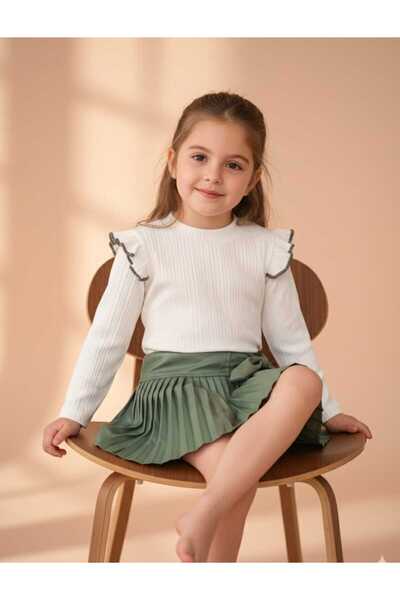 NAY KIDS Pleated Leather Skirt Suit