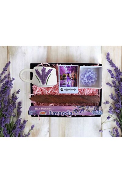 LAVANTA TÜTSÜLÜ EL YAPIMI LAVANTA KUPA KİŞİYE ÖZEL FOTOGRAF MUMLU AROMATERAPİ HEDİYE SETİ