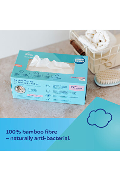 Canpol babies Set 100 servetele biodegradabile uscate pentru bebelusi 1/658, bambus, 18x18cm