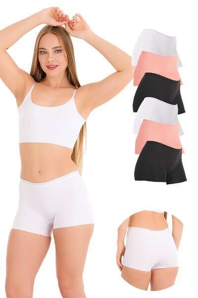 Newlilla 501 Laser Cut 6-Pack Women's Boxer Briefs