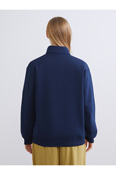 LC Waikiki Γυναικείο χοντρό φούτερ με στάμπα με γιακά