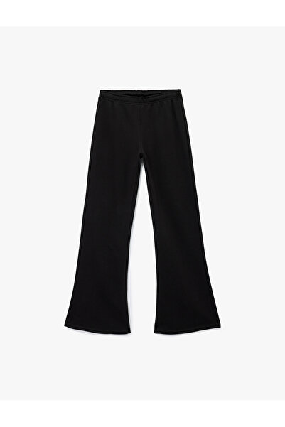 Koton Pamuklu Beli Lastikli Yıldız İşlemeli Geniş Paça Eşofman Altı