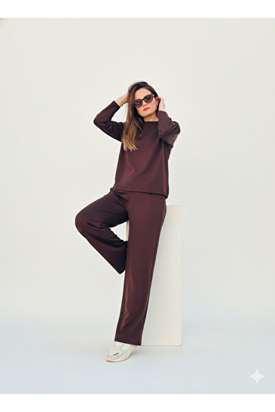 Keep Risen Women's Modal Set Top and Bottom Wide Leg Oversize Cut Stylish Dai...