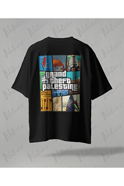 Nulivez Tricou unisex supradimensionat compact de înaltă calitate cu imprimeu...