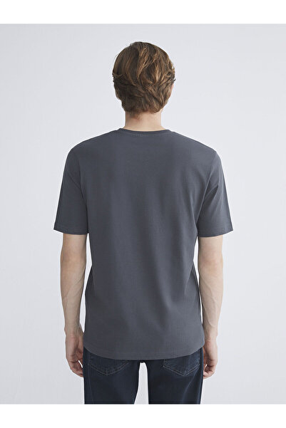 LC Waikiki Ανδρικό μπλουζάκι Vizyon New Season Crew Neck με τύπωμα από χτενισμένο βαμβάκι