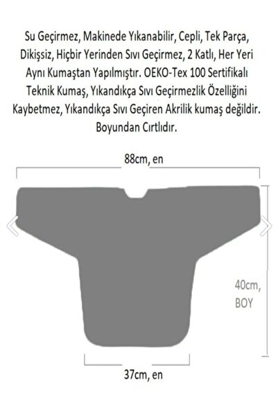 Aşkın Parti Evi 2-4-yaş Zoo,Su Geçirmez,Cepli,Makinede Yıkanabilir,Cırtlı, Uzun Kollu dikişsiz Bebek Önlüğü