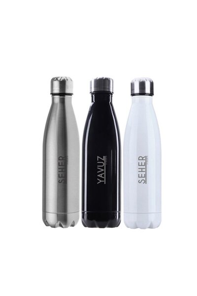 Kalemedair Kişiye Özel Şişe Tasarımlı Çelik Termos - 500 ml