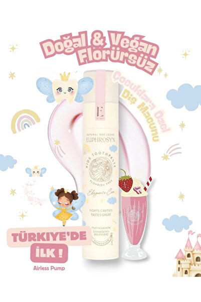 EUPHROSYN Çilekli Milkshake Doğal Çocuk Diş Macunu
