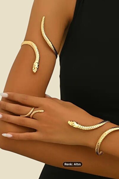 Sevil Gülgün Atelier GOLD PAZU BİLEKLİĞİ ARM-CUFF üçlü set
