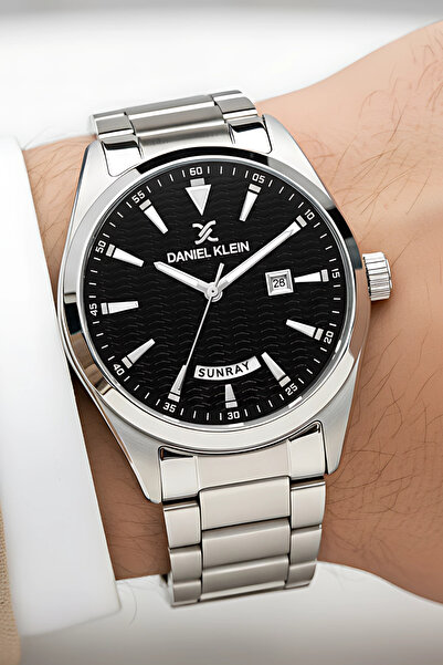 Daniel Klein Men's Wristwatch with Calendar Steel Band Steel Case Bracelet Gift 3 Atm Waterproof