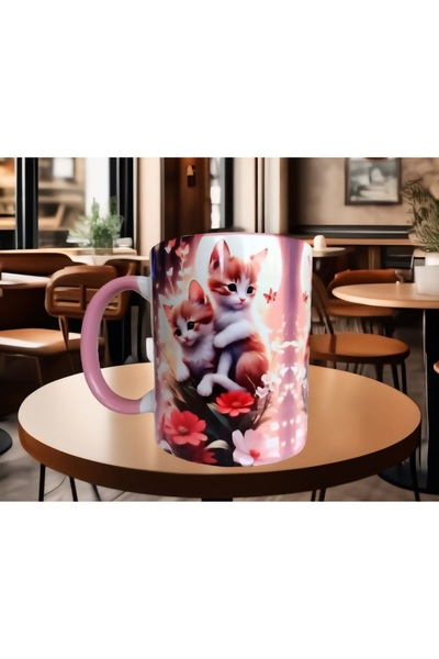 Cat design oversized mug