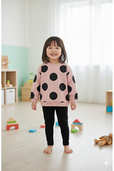 SONGÜLBERİK Girl's Polka Dot Tights Winter Set