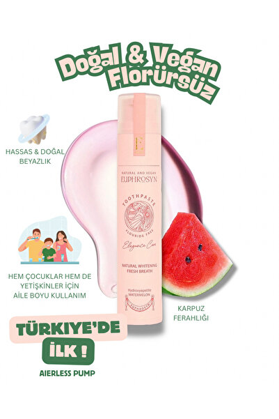 EUPHROSYN Karpuz Aromalı Doğal Diş Macunu | Hydroxyapatite | Florürsüz | Tatl...