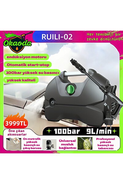 okaoda En Yeni Ve En Güçlü 140bar Uyumlu Oto Araba Bahçe Havuz Klima Halı Temizleme Makinesi