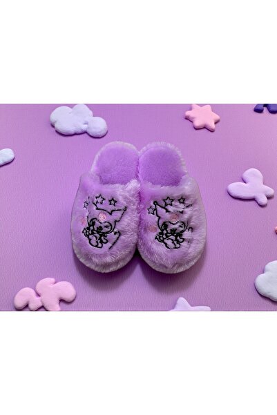 Bmp Terlik Lila kuromi peluş çocuk ev terliği