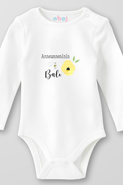 Ahoj بدلة أطفال من القطن العضوي 100% بأكمام طويلة بتصميم خلية النحل