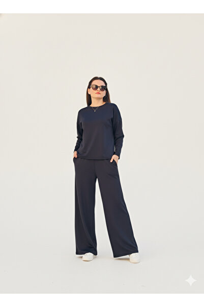 Keep Risen Women's Modal Set Top and Bottom Wide Leg Oversize Cut Stylish Dai...