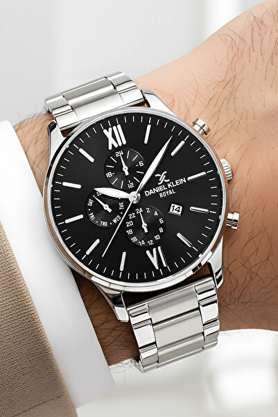 Daniel Klein Men's Wristwatch with Calendar Steel Band Steel Case Bracelet Gi...