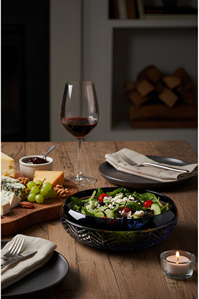 Akden Kristal Crystal Cut Decor Tina Glass Bowl