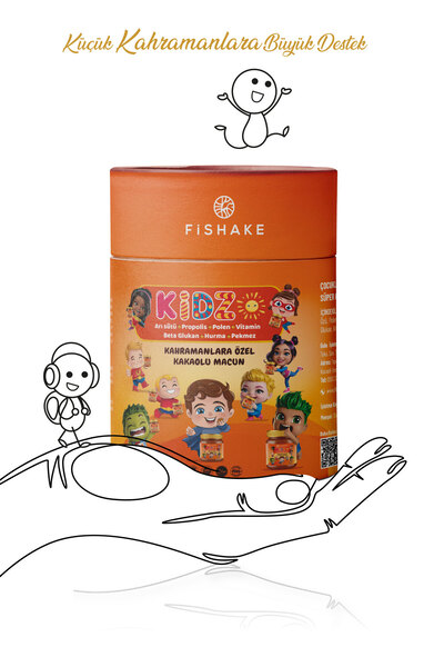 FiShake Kids Kakaolu Çocuk Macunu- Arı Sütü, Propolis, Hurma, Pekmez, Vitamin...