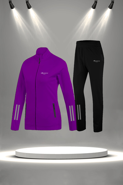 POSEIDON STORM Γυναικείο Μωβ Νέο Σετ Αθλητικού Σετ Περιπάτου και Τρεξίματος Μ...