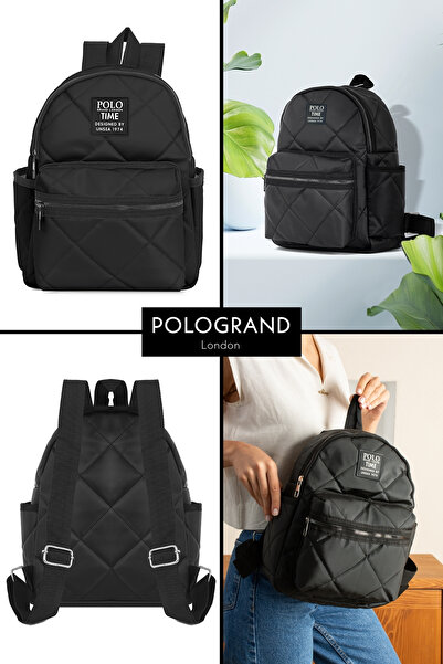 POLOGRAND London Originální dámský velkoobjemový komfortní 4-komorový cestovní školní batoh pro každodenní použití