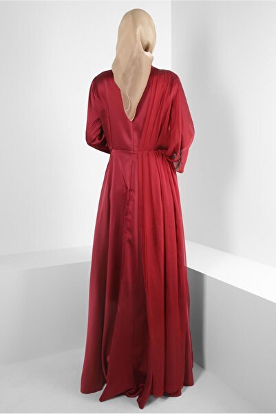 Alvina PUL PAYET İŞLEMELİ TÜL DETAYLI SATEN ABİYE ELBİSE 50374