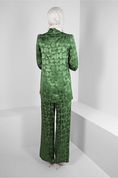 Alvina SATIN JACQUARD DOUBLE PANT SUIT 43602