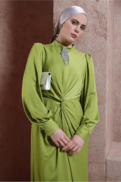 Alvina BROŞLU SATEN ABİYE ELBİSE 50400