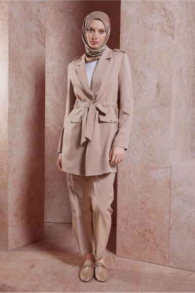 Alvina طقم بنطلون بتفاصيل ربط موديل 30441