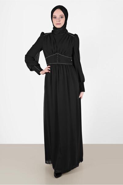 Alvina TAŞ DETAYLI ŞİFON ABİYE 50221