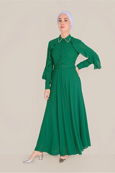 Alvina Φόρεμα με γιακά με χάντρες - 40649