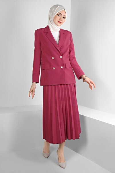 Alvina ΚΟΣΤΟΥΜΙΟ ΚΡΟΥΒΑΖΕ ΜΕ ΠΛΙΣΕ ΚΟΛΑΡΑ ΚΑΙ ΔΙΠΛΗ ΦΟΥΣΤΑ 30337