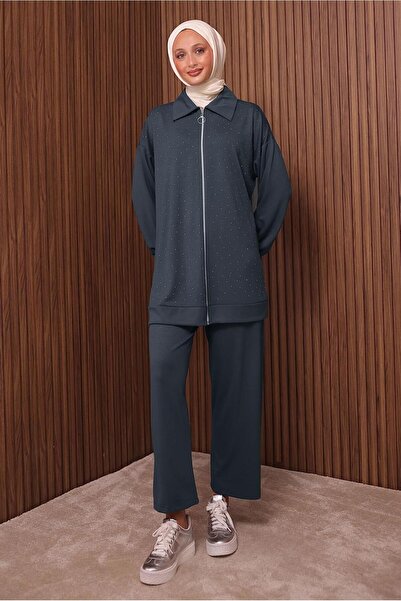 TRENDTESETTÜR ΓΥΝΑΙΚΕΙΟ ΣΕΤ ΠΑΝΤΕΛΟΝΙ ΜΕ ΣΤΑΙΡΑ ΠΕΤΡΑ (ΑΝΤΡΕΣΙΤΗΣ) T 9035