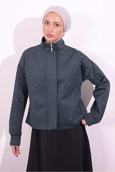 TRENDTESETTÜR ЖІНОЧИЙ СІРИЙ (ДИМЧАТИЙ) ПУХОВИЙ ПУХОВИК T 8654