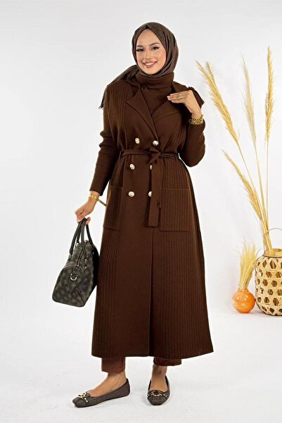 TRENDTESETTÜR Women's Brown Knit Vest t 10381