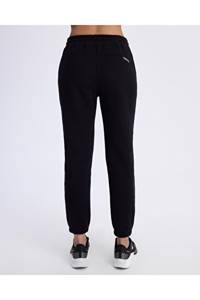 Kappa Logo Fres Tour Women's Black Oversize Fit Sweatpants