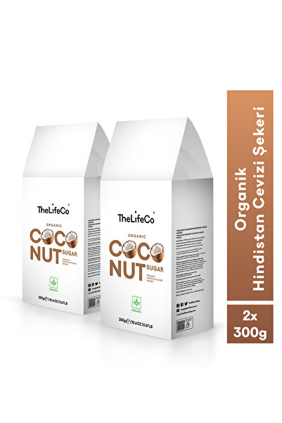 The LifeCo Organik Hindistan Cevizi Şekeri 300 G X 2 Adet (GLÜTENSİZ, VEGAN)