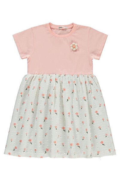 Civil Girls Kız Çocuk Elbise 6-9 Yaş Pembe