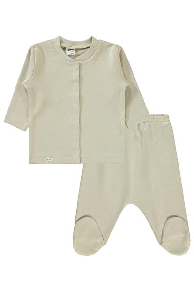Civil Baby Düz 1-6 Ay Pijama Takımı - Bej 1-3 Ay