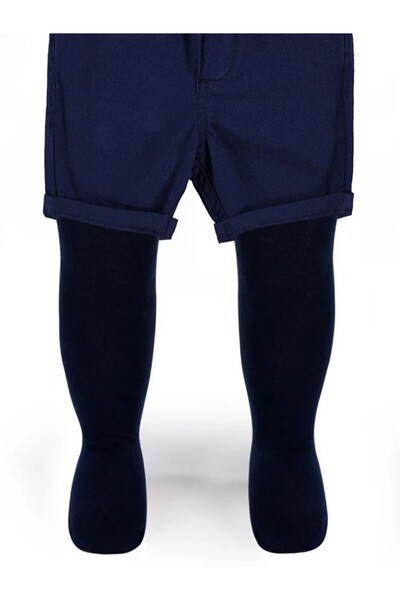 Civil Baby Plain 6- Baby Boys' Pantyhose - Navy Blue 6 Months
