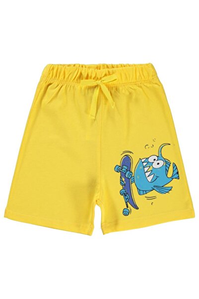Civil Boys Pirana Skateboard Printed 2-5 Years Shorts - Yellow 2-3 Years
