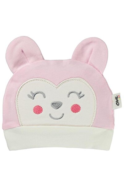 Civil Baby Monkey Head Embroidery Unisex Ear Beanie - Pinkstandard