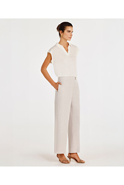 Yargıcı Yüksek Bel Palazzo Pantolon