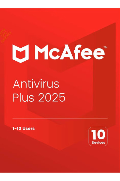 McAFEE Antivirus Plus | 10 Devices (1-10 Users) | 2025 | Digital License | SAME DAY DELIVERY