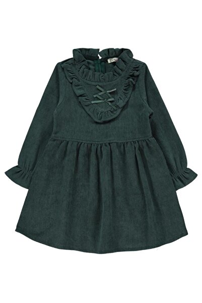 Civil Girls فستان بياقة مكشكشة للأعمار من 2 إلى 5 سنوات - أخضر للأعمار من 3 إ...